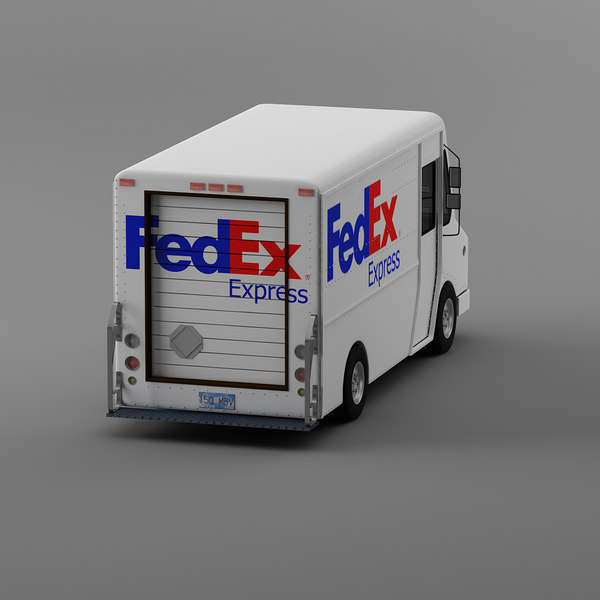 courier delivery truck morgan 3d model - FEDEX Courier truck Morgan Olson van by Leeift